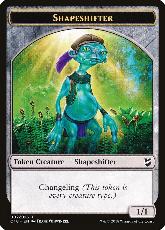 Zombie // Shapeshifter Double-Sided Token [Commander 2018 Tokens] - Evolution TCG