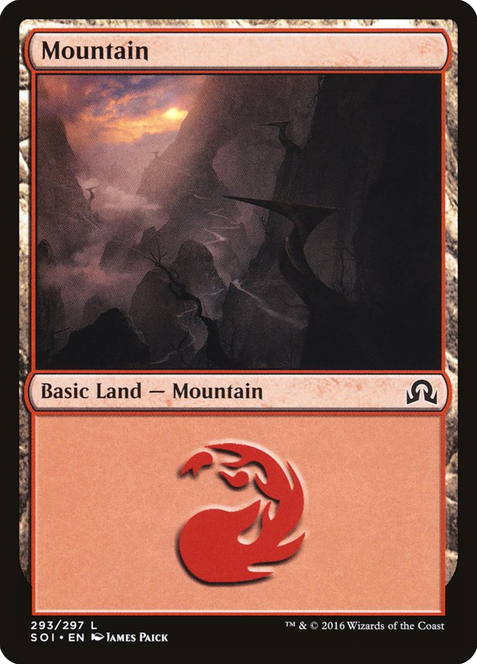 Mountain (293) [Shadows over Innistrad] - Evolution TCG