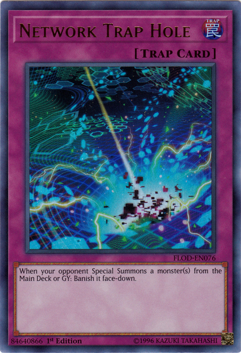 Network Trap Hole [FLOD-EN076] Ultra Rare - Evolution TCG