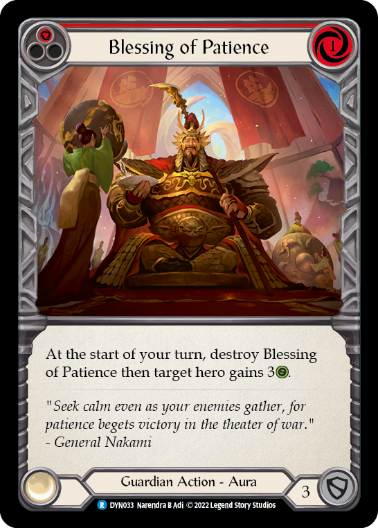 Blessing of Patience (Red) [DYN033] (Dynasty) - Evolution TCG