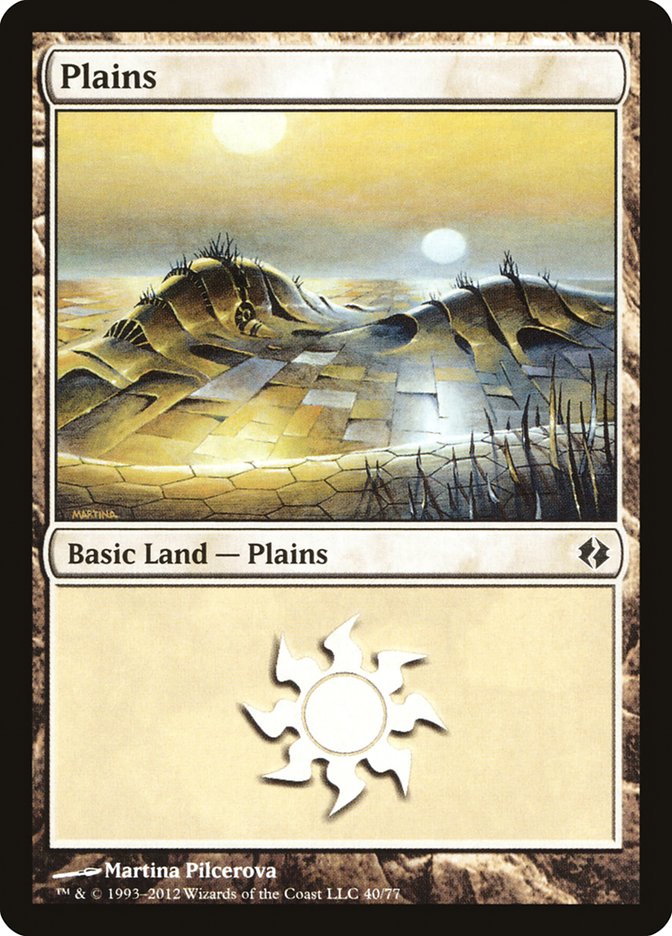 Plains (40) [Duel Decks: Venser vs. Koth] - Evolution TCG