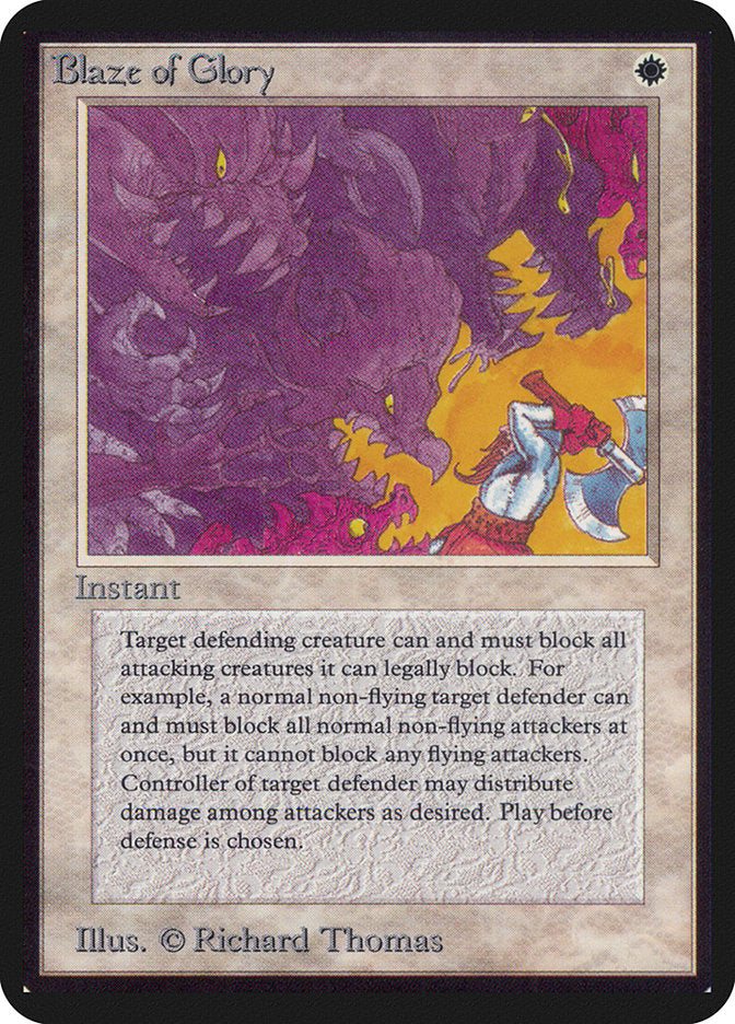 Blaze of Glory [Alpha Edition] - Evolution TCG