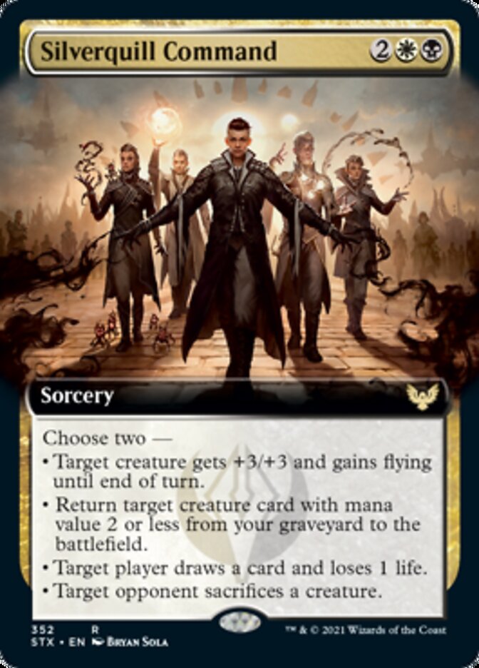 Silverquill Command (Extended Art) [Strixhaven: School of Mages] - Evolution TCG