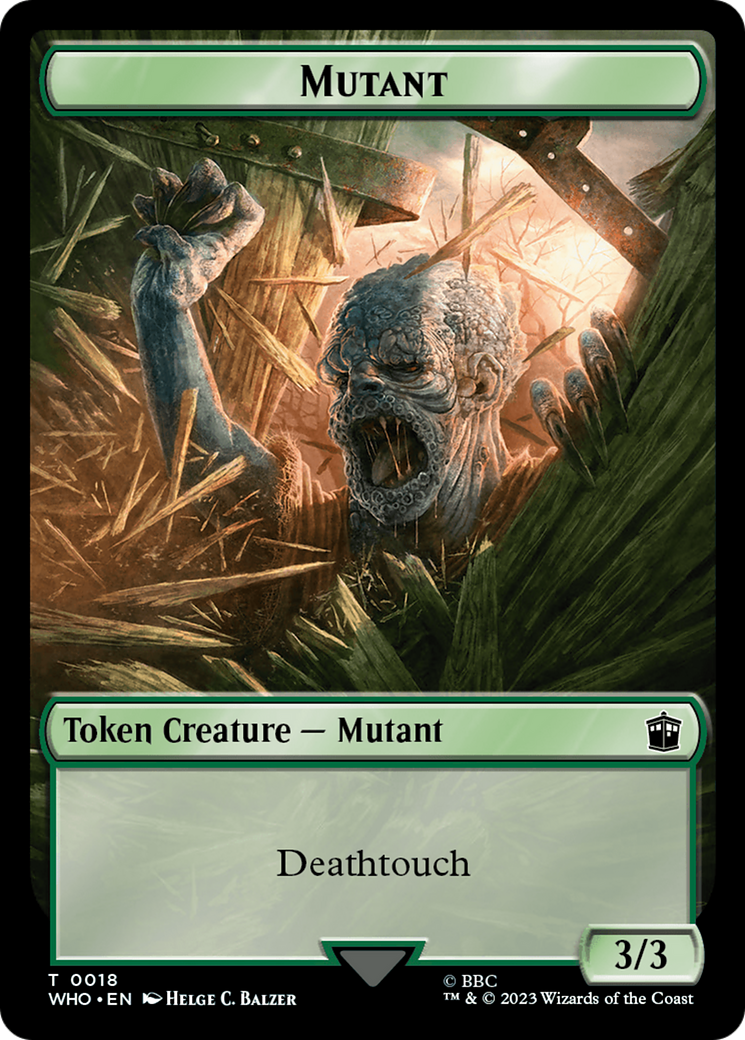 Alien Angel // Mutant Double-Sided Token [Doctor Who Tokens] - Evolution TCG