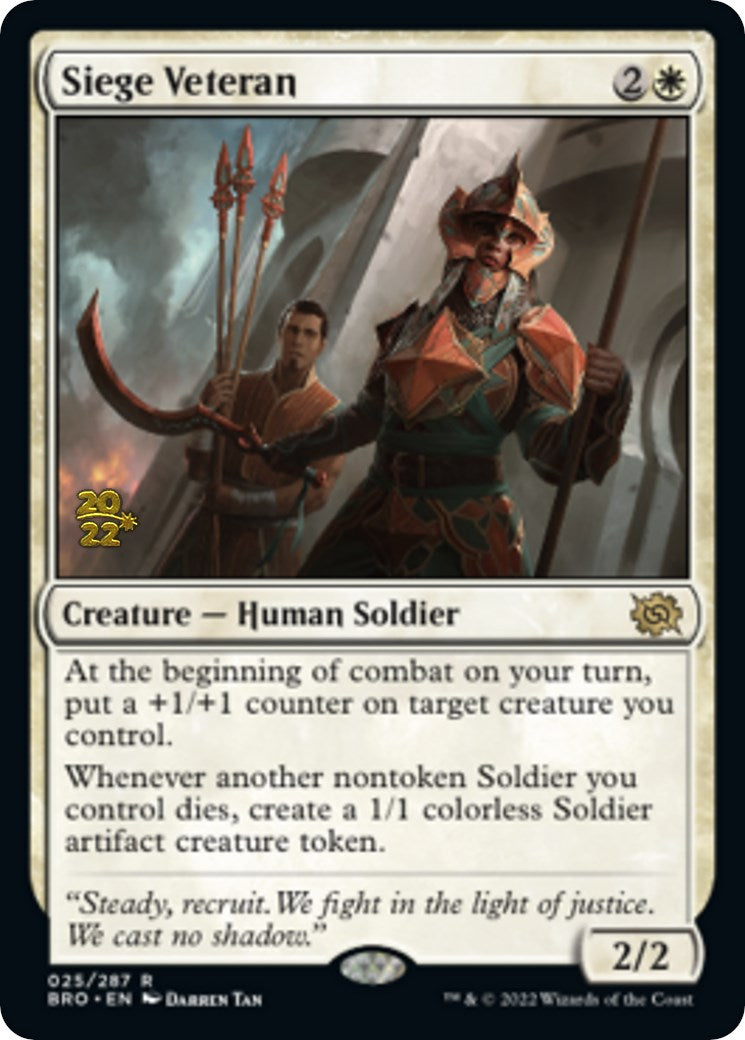 Siege Veteran [The Brothers' War Prerelease Promos] - Evolution TCG