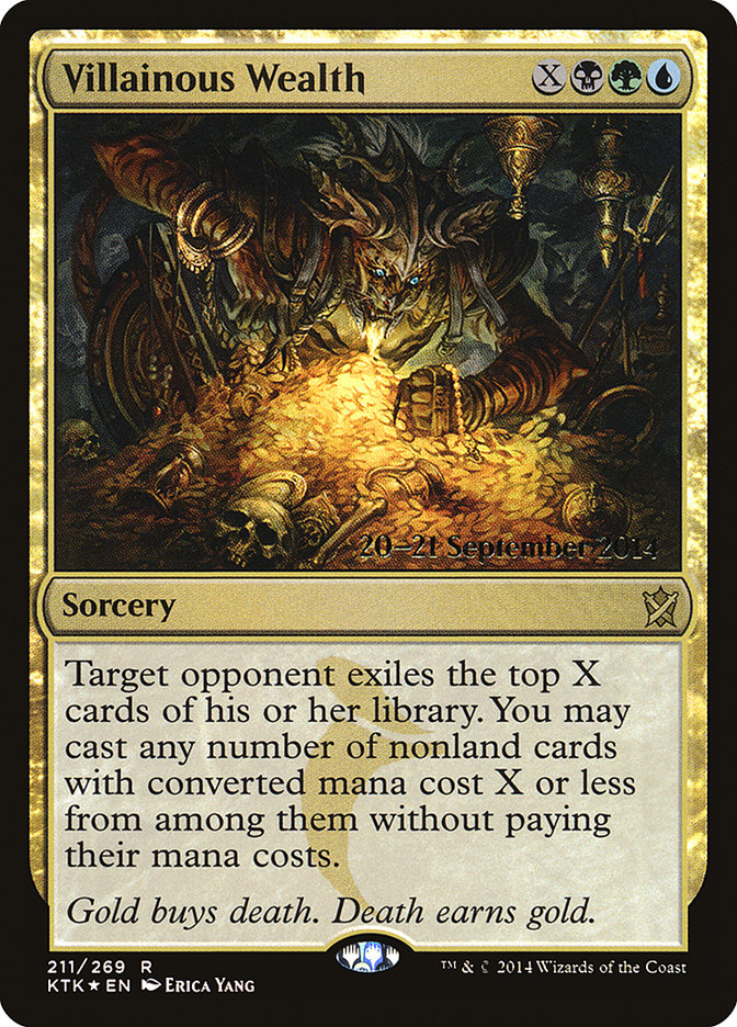 Villainous Wealth [Khans of Tarkir Prerelease Promos] - Evolution TCG