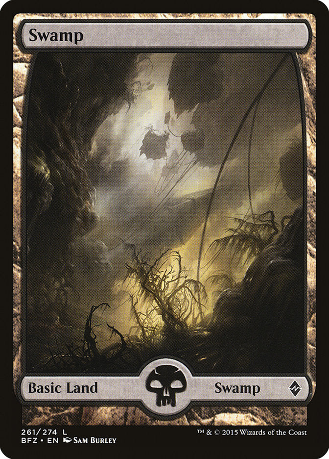 Swamp (261) (Full Art) [Battle for Zendikar] - Evolution TCG