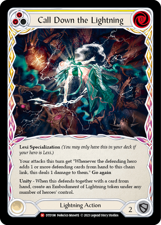 Call Down the Lightning [DTD198] (Dusk Till Dawn)  Rainbow Foil - Evolution TCG