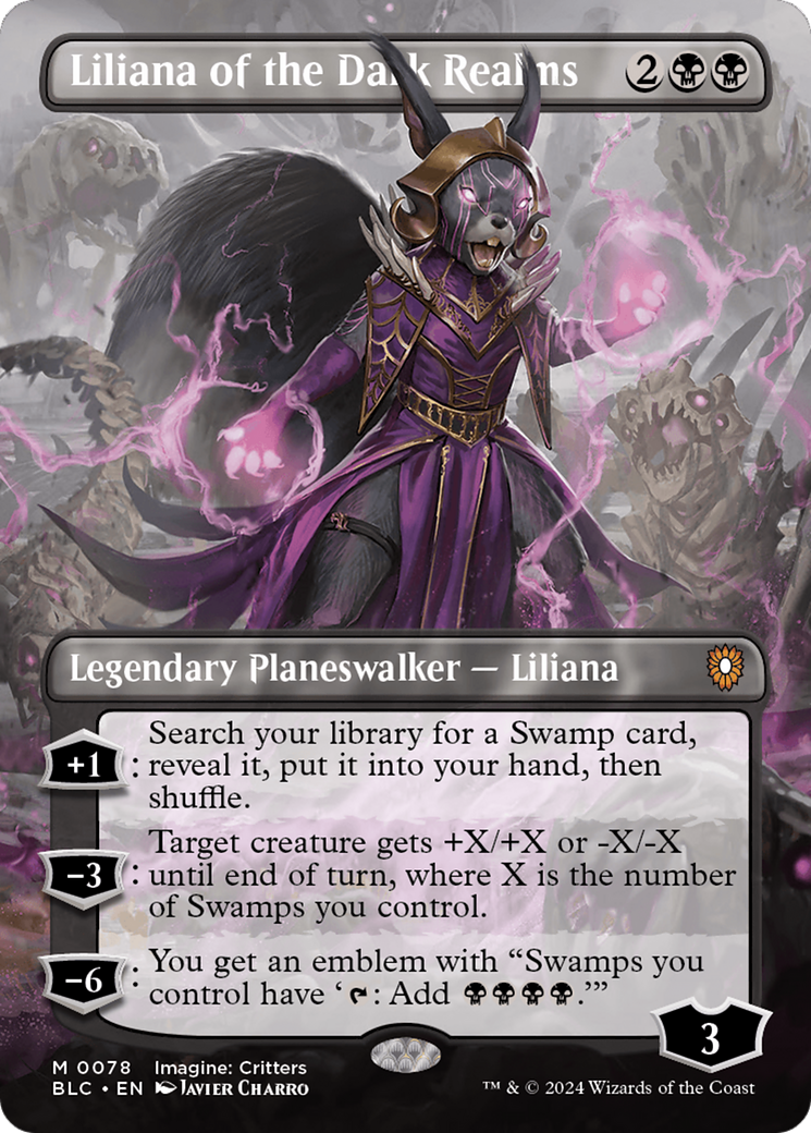 Liliana of the Dark Realms (Borderless) [Bloomburrow Commander] - Evolution TCG