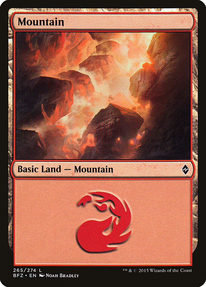 Mountain (265) [Battle for Zendikar] - Evolution TCG