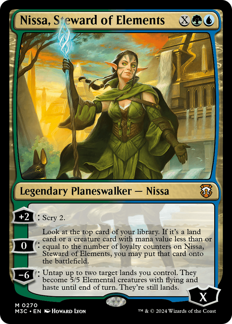 Nissa, Steward of Elements (Ripple Foil) [Modern Horizons 3 Commander] - Evolution TCG