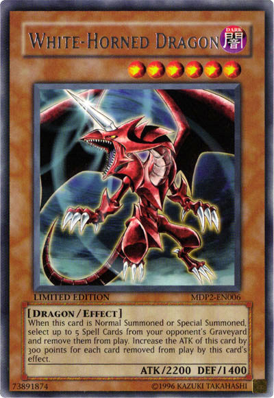 White-Horned Dragon [MDP2-EN006] Rare - Evolution TCG