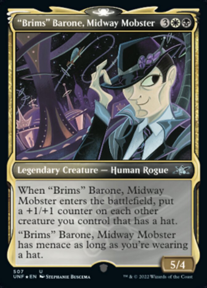 "Brims" Barone, Midway Mobster (Showcase) (Galaxy Foil) [Unfinity] - Evolution TCG