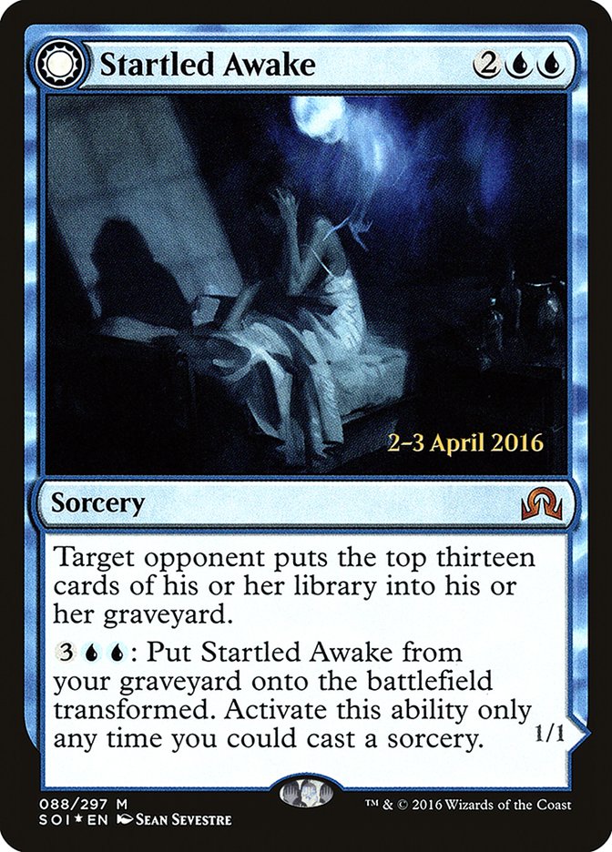 Startled Awake // Persistent Nightmare [Shadows over Innistrad Prerelease Promos] - Evolution TCG