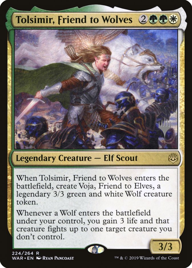 Tolsimir, Friend to Wolves (Promo Pack) [War of the Spark Promos] - Evolution TCG