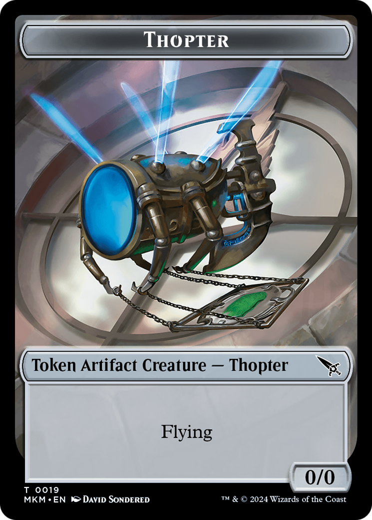 Detective // Thopter (0019) Double-Sided Token [Murders at Karlov Manor Tokens] - Evolution TCG