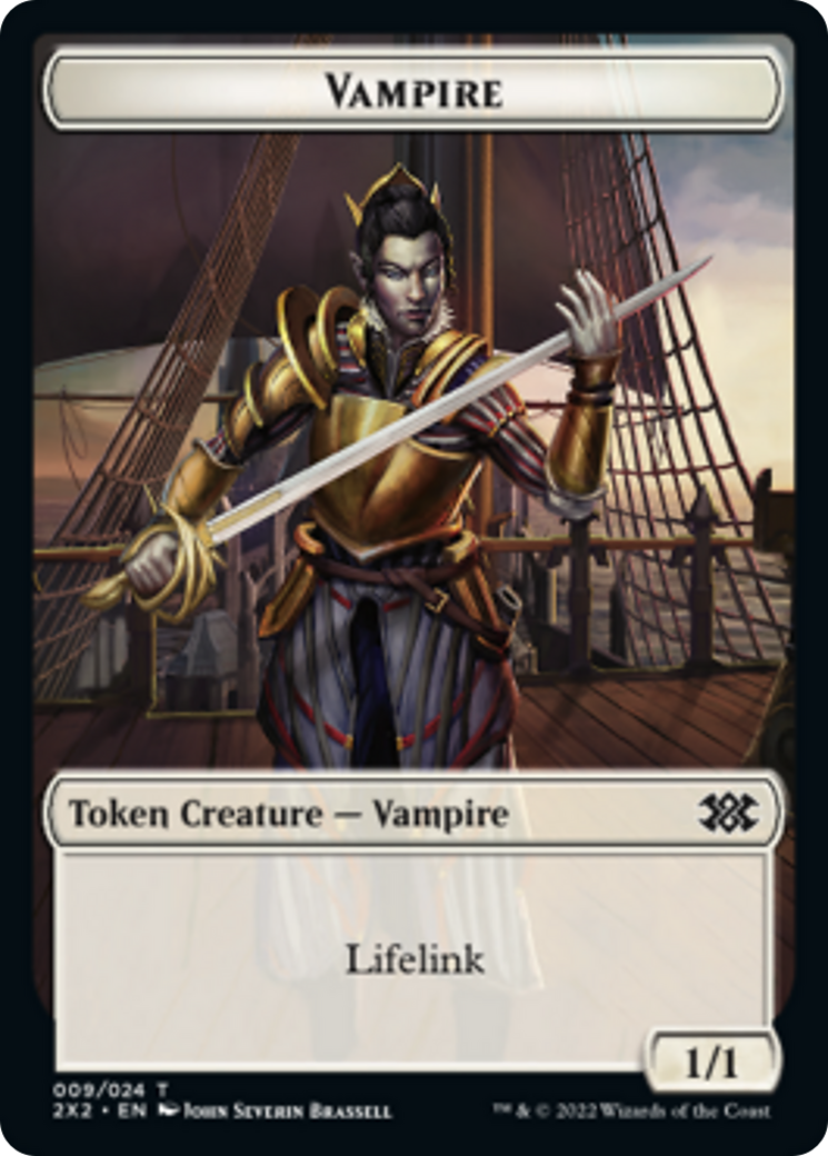 Zombie // Vampire Double-Sided Token [Double Masters 2022 Tokens] - Evolution TCG