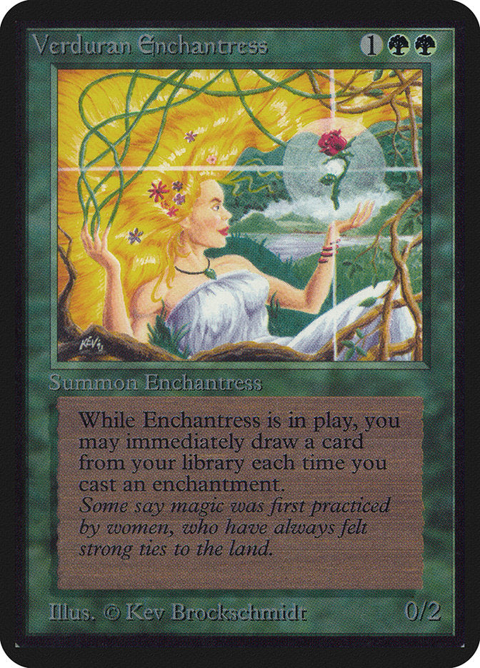 Verduran Enchantress [Alpha Edition] - Evolution TCG