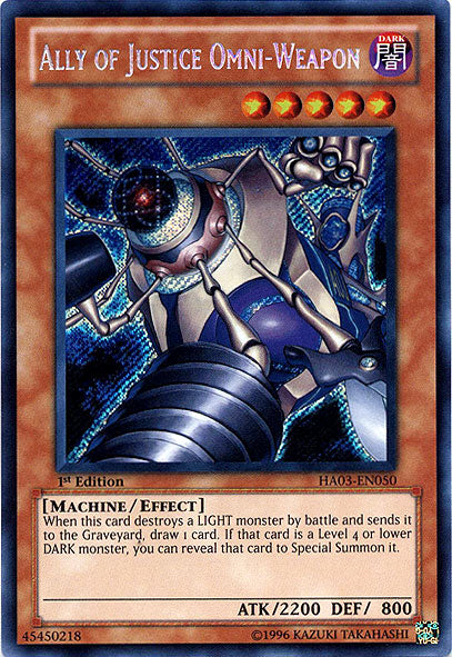 Ally of Justice Omni-Weapon [HA03-EN050] Secret Rare - Evolution TCG