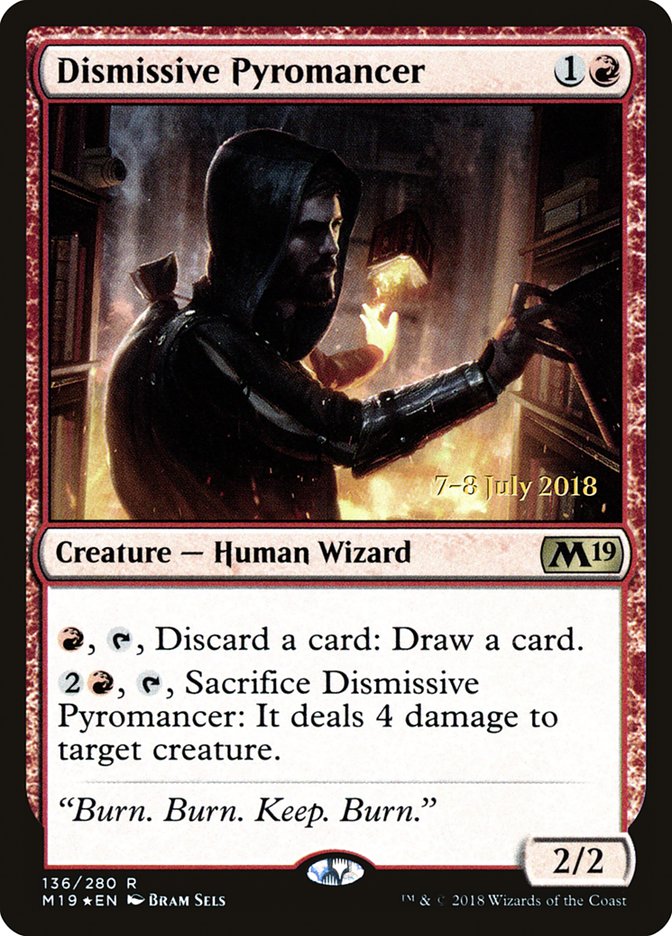 Dismissive Pyromancer [Core Set 2019 Prerelease Promos] - Evolution TCG