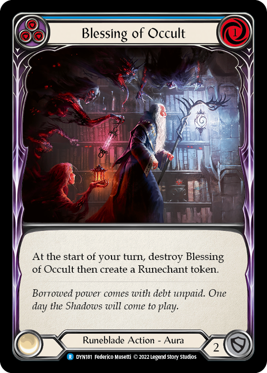 Blessing of Occult (Blue) [DYN181] (Dynasty)  Rainbow Foil - Evolution TCG