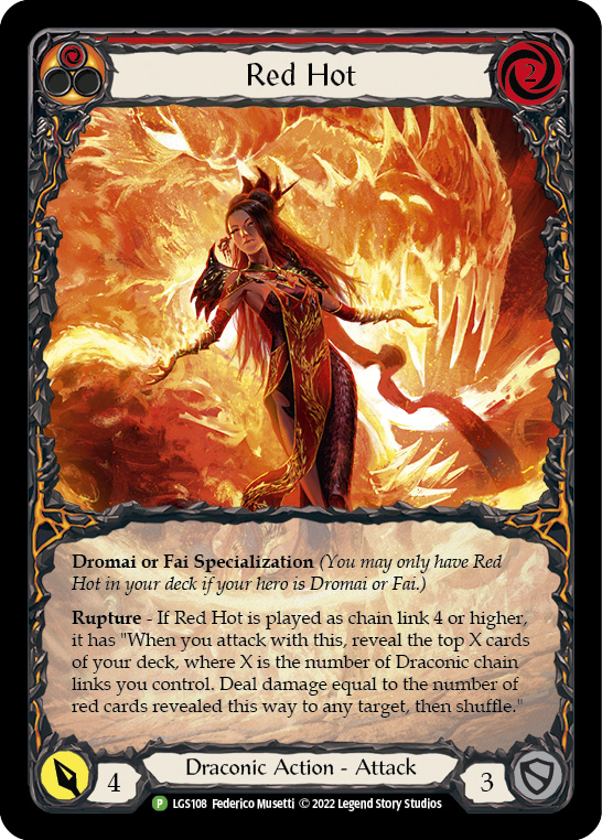 Red Hot [LGS108] (Promo)  Rainbow Foil - Evolution TCG