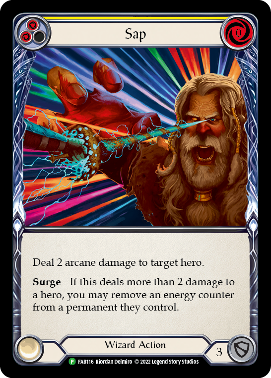 Sap (Yellow) [FAB116] (Promo)  Rainbow Foil - Evolution TCG