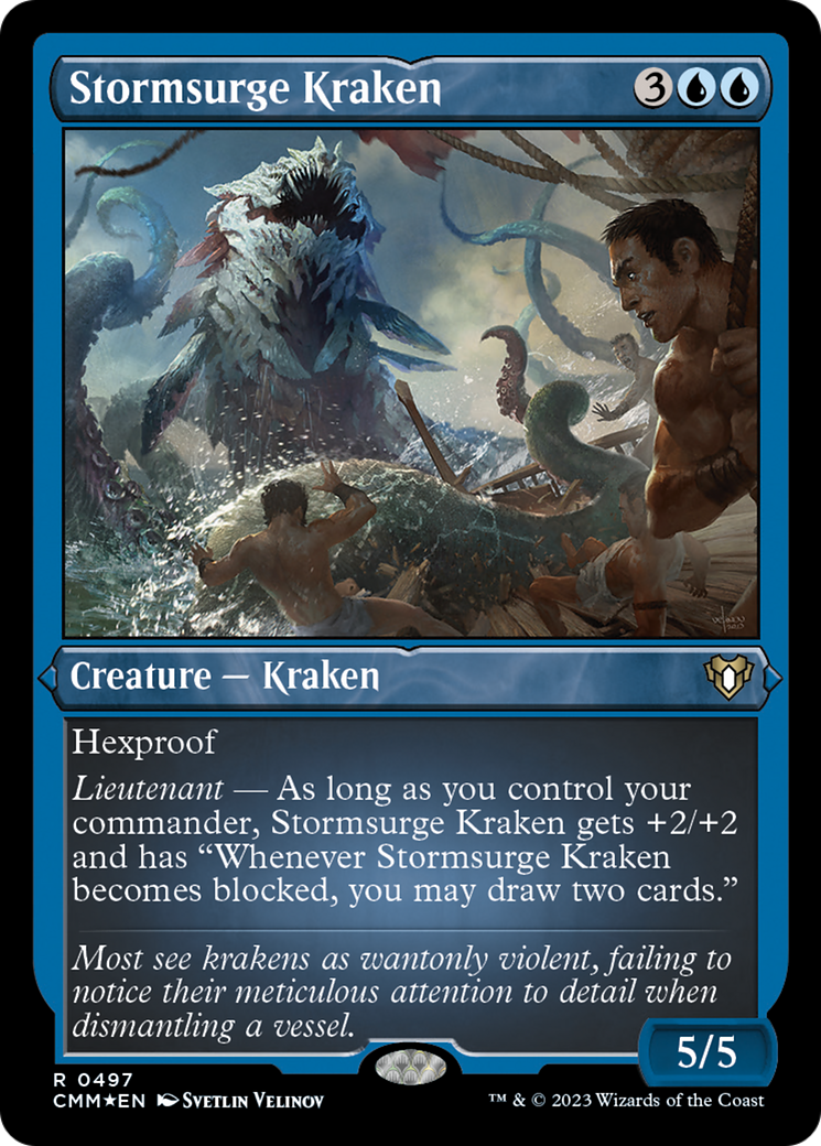 Stormsurge Kraken (Foil Etched) [Commander Masters] - Evolution TCG