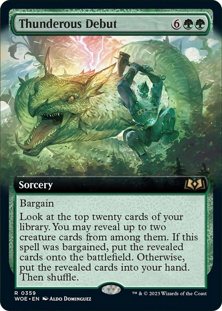 Thunderous Debut (Extended Art) [Wilds of Eldraine] - Evolution TCG
