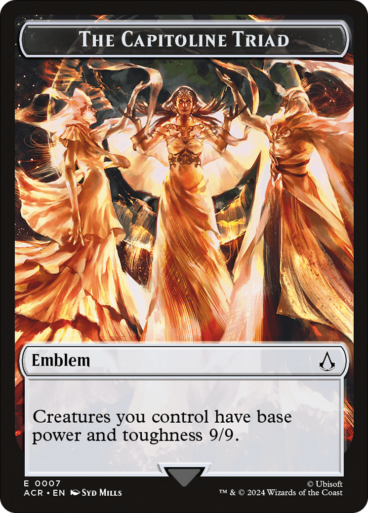 Assassin // Emblem - The Capitoline Triad Double-Sided Token [Assassin's Creed Tokens] - Evolution TCG