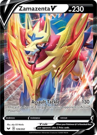 Zamazenta V (139/202) (Jumbo Card) [Sword & Shield: Base Set]