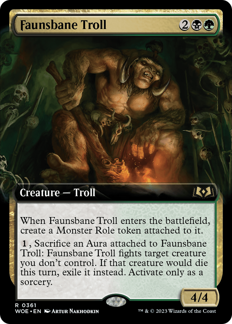 Faunsbane Troll (Extended Art) [Wilds of Eldraine] - Evolution TCG