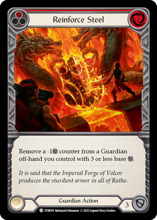 Reinforce Steel (Red) [DYN039] (Dynasty)  Rainbow Foil - Evolution TCG