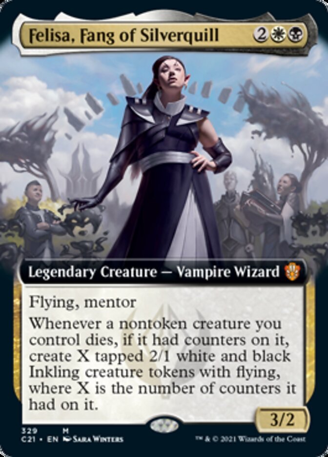 Felisa, Fang of Silverquill (Extended Art) [Commander 2021] - Evolution TCG