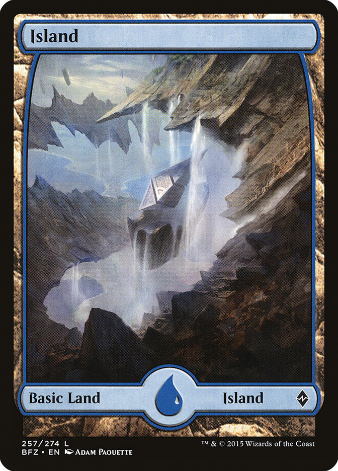 Island (257) (Full Art) [Battle for Zendikar] - Evolution TCG