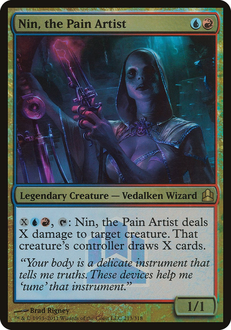Nin, the Pain Artist (Launch) (Oversized) [Commander 2011 Oversized] - Evolution TCG