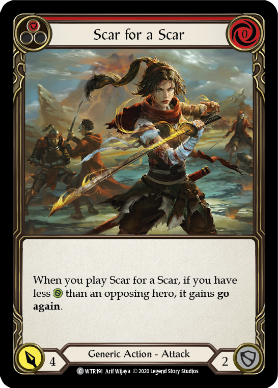 Scar for a Scar (Red) [U-WTR191] (Welcome to Rathe Unlimited)  Unlimited Normal - Evolution TCG