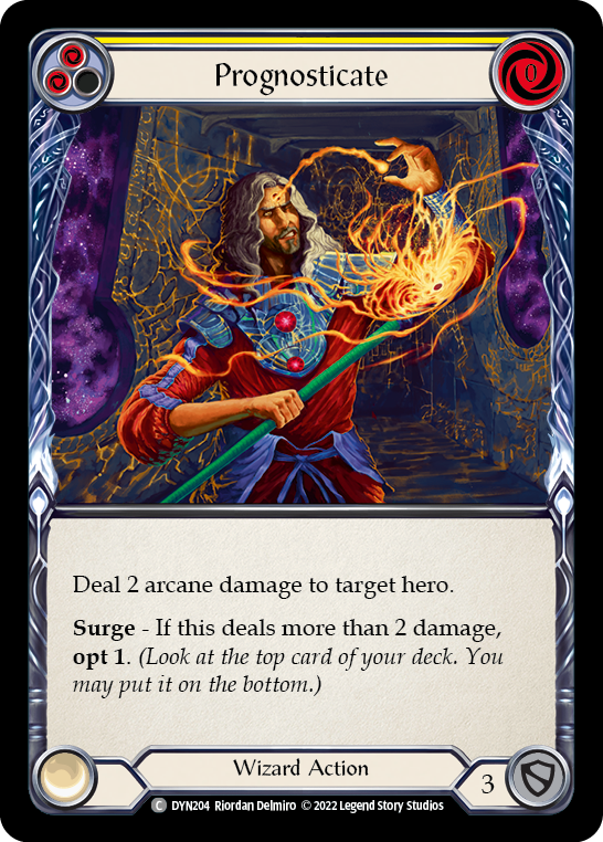 Prognosticate (Yellow) [DYN204] (Dynasty) - Evolution TCG