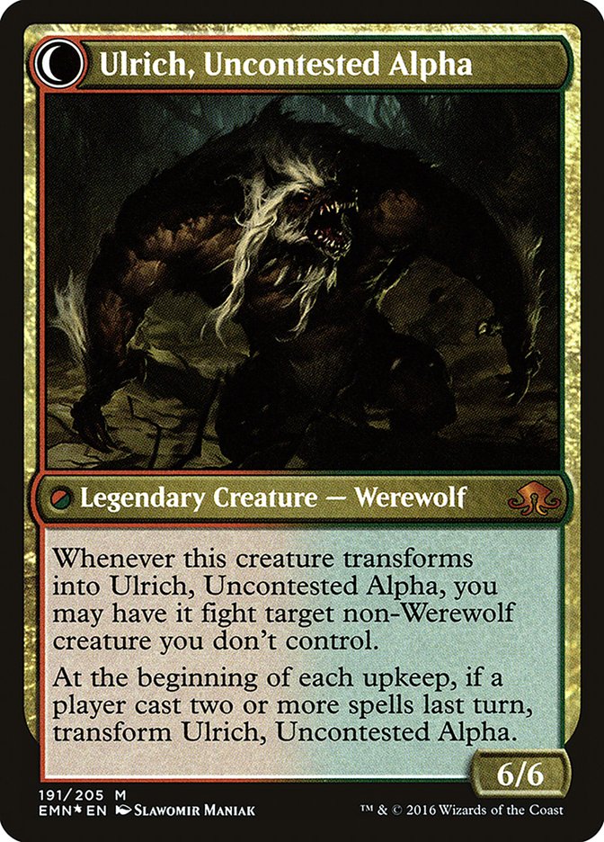 Ulrich of the Krallenhorde // Ulrich, Uncontested Alpha [Eldritch Moon Prerelease Promos] - Evolution TCG