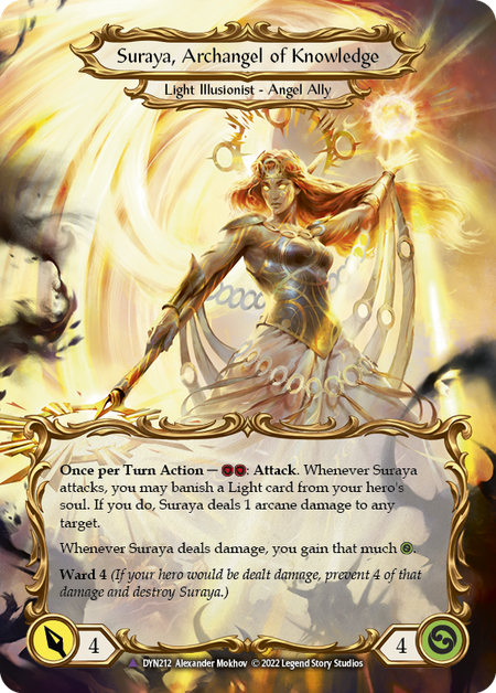 Invoke Suraya // Suraya, Archangel of Knowledge (Marvel) [DYN212] (Dynasty)  Cold Foil - Evolution TCG