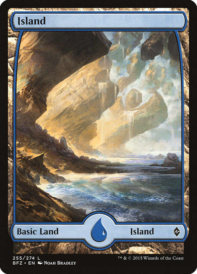 Island (255) (Full Art) [Battle for Zendikar] - Evolution TCG