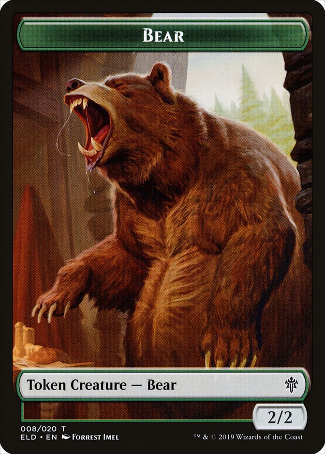 Bear Token [Throne of Eldraine Tokens] - Evolution TCG