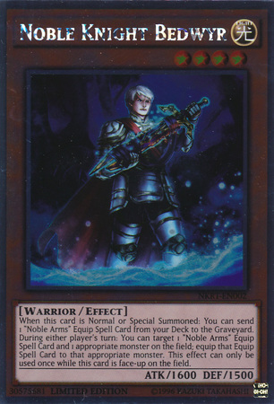 Noble Knight Bedwyr [NKRT-EN002] Platinum Rare - Evolution TCG