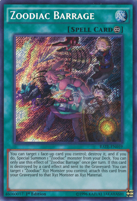 Zoodiac Barrage [RATE-EN059] Secret Rare - Evolution TCG