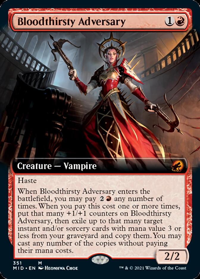 Bloodthirsty Adversary (Extended Art) [Innistrad: Midnight Hunt] - Evolution TCG