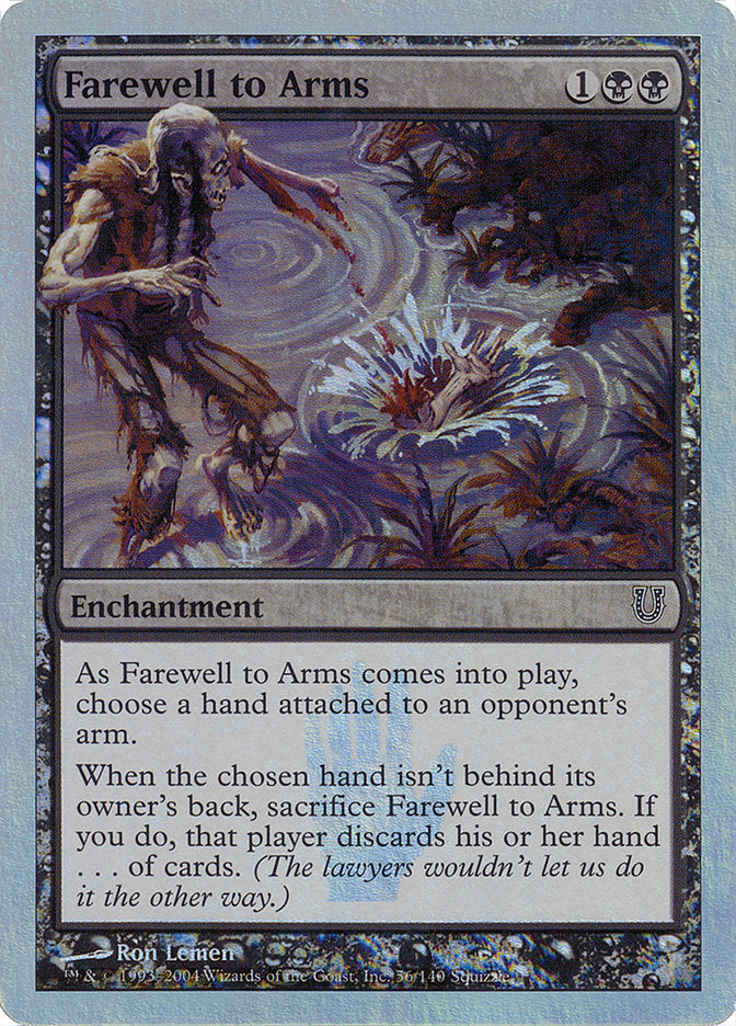 Farewell to Arms (Alternate Foil) [Unhinged] - Evolution TCG