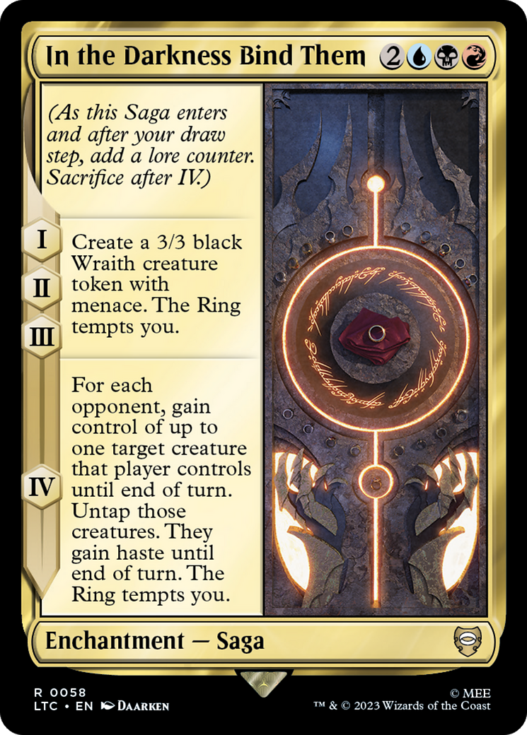 In the Darkness Bind Them [The Lord of the Rings: Tales of Middle-Earth Commander] - Evolution TCG