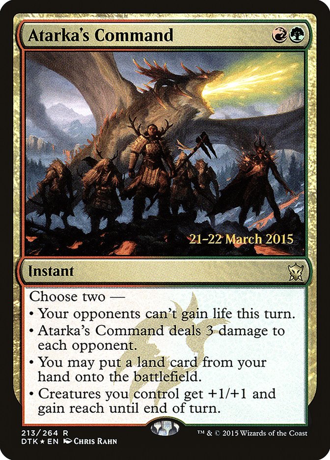 Atarka's Command [Dragons of Tarkir Prerelease Promos] - Evolution TCG