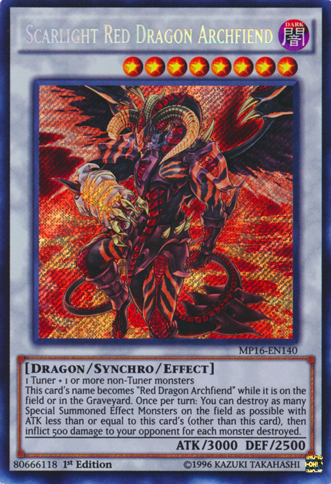 Scarlight Red Dragon Archfiend [MP16-EN140] Secret Rare - Evolution TCG