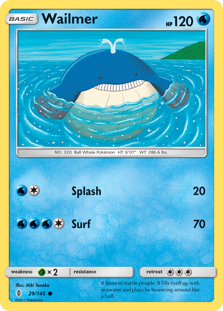 Wailmer (29/145) [Sun & Moon: Guardians Rising] - Evolution TCG